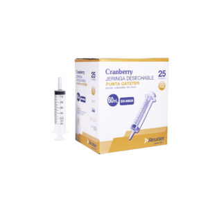 Jeringa de 60 punta Cateter Cranberry